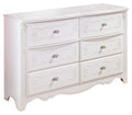 Exquisite Children's Glam Youth 6 Drawer Dresser, White