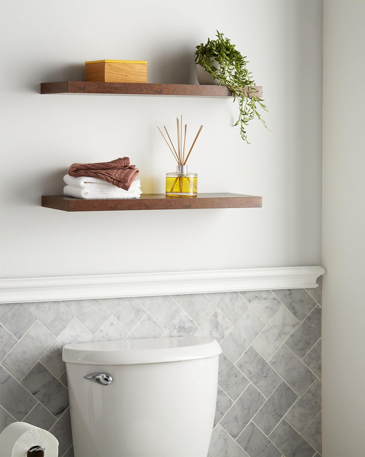 Floating Shelves, Wall Mounted Rustic Wood Shelves for Bathroom, Bedroom