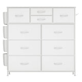 White Dresser for Bedroom with 10 Drawers Chest of Drawers