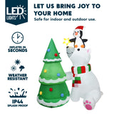 6 ft Christmas Polar Bear Inflatable Decoration