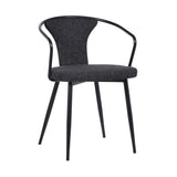 Francis Fabric Dining Chair, Black