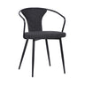 Francis Fabric Dining Chair, Black