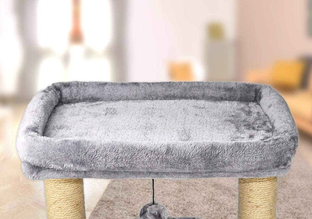 Fashion Design 43.3" Cat Trees with Cat Houses,Grey