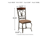 Glambrey Old World Dining Chair with Cushion