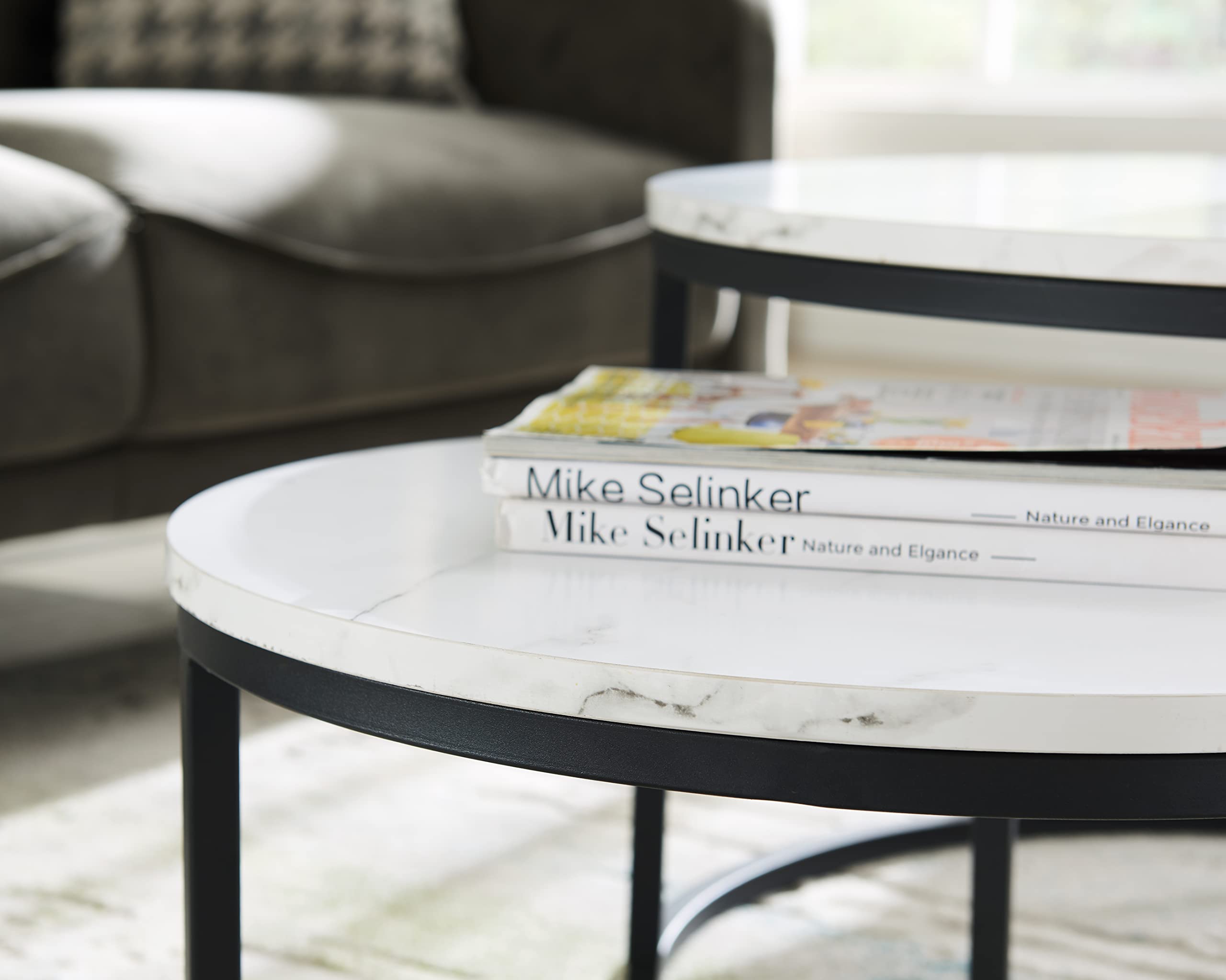 Modern Nesting Coffee Table Set of 2 for Living Room
