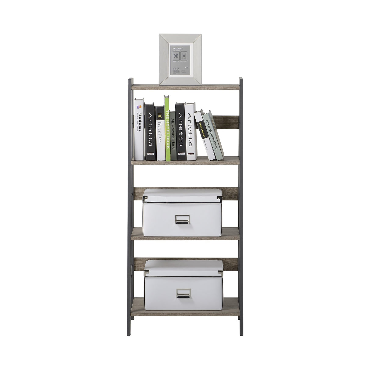 Soho Modern Home Office Desk & 4-Shelf Bookcase