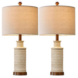 24'' Farmhouse Table Lamp Set of 2 for Bedroom Living Room