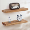 Floating Shelves Wall Mounted Set of 2 - Handcrafted European Pine Natural Rustic