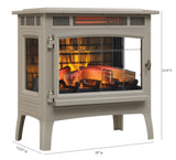 Electric Infrared Quartz Fireplace Stove with 3D Flame Effect