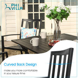 Wrought Iron Patio Outdoor Dining Chairs, Portable Black Outdoor Patio Chairs Set