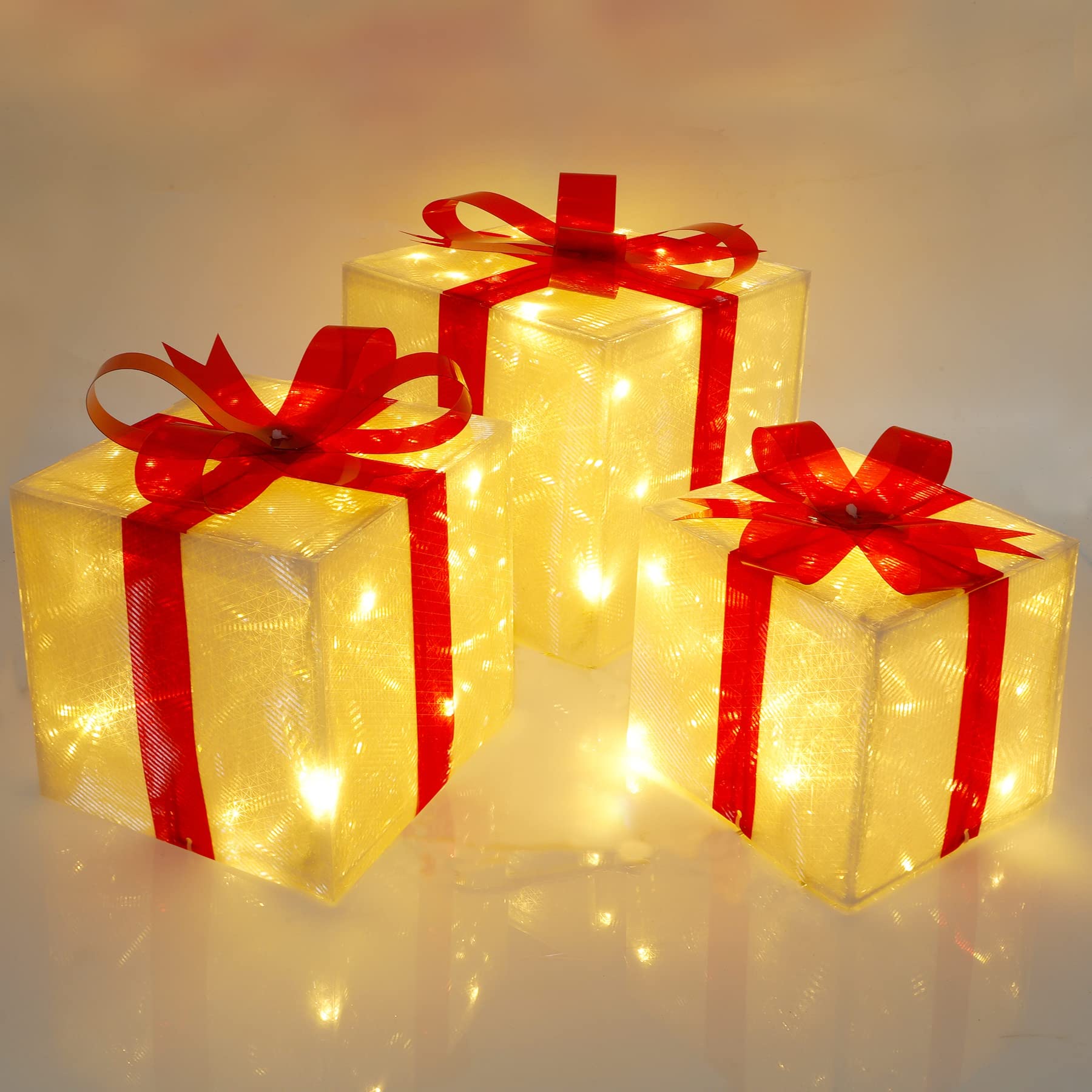 Christmas Lighted Gift Boxes Decorations