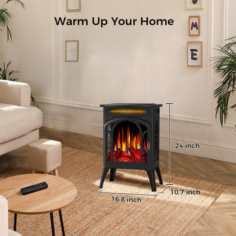 Electric Fireplace Stove  1500W 3s Fast Heating