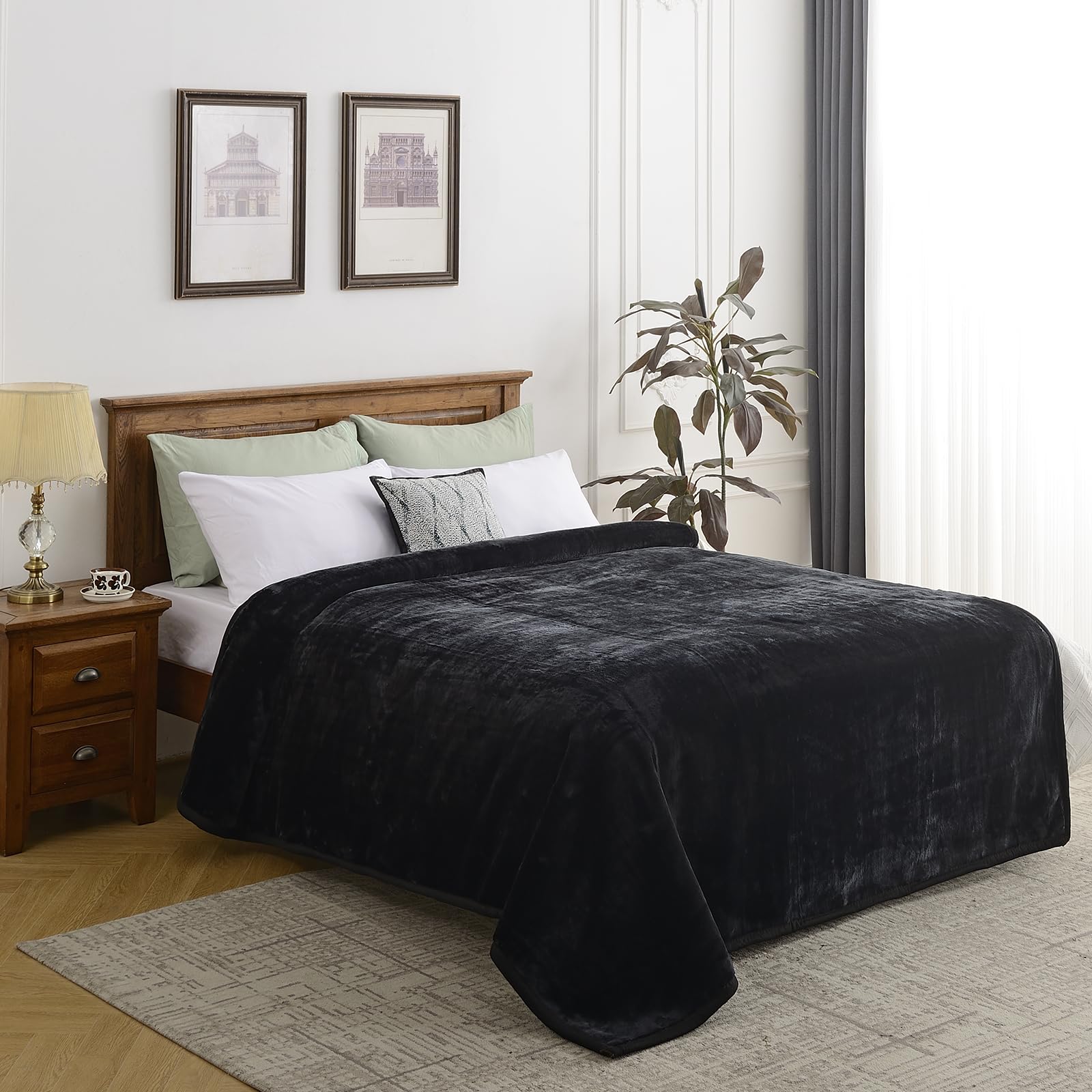 Heavy Faux Mink Blanket - 9LB, Single-Ply, King Size Thick Fleece