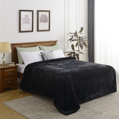 Heavy Faux Mink Blanket - 9LB, Single-Ply, King Size 83 * 95IN 780GSM Thick Fleece