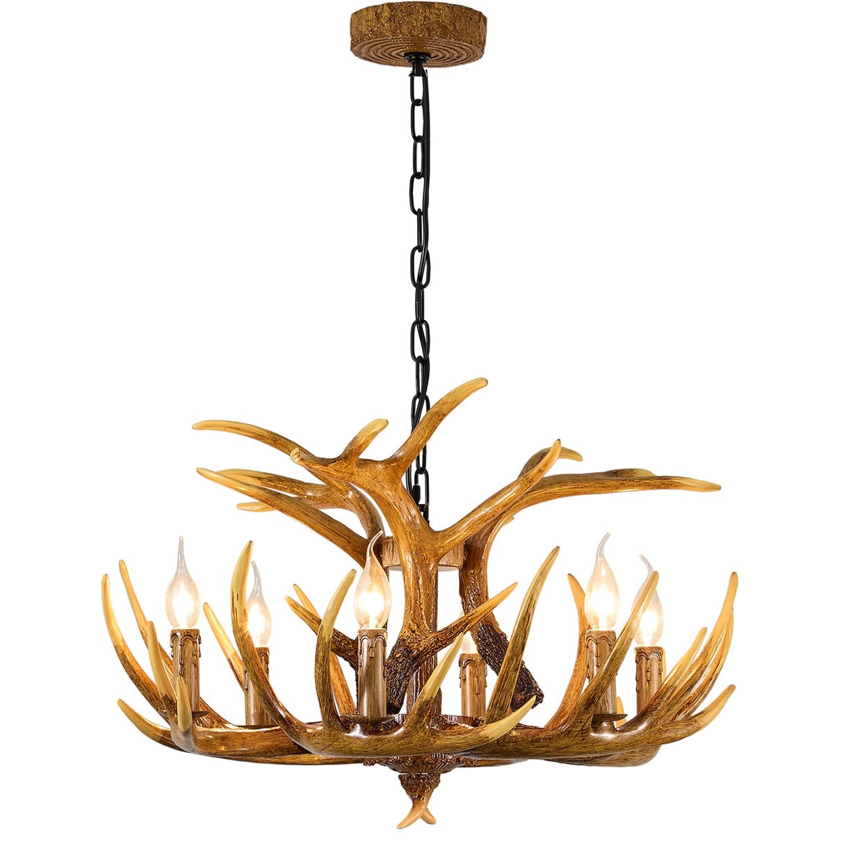 Antler Chandelier E12 Base Retro Decorative Chandelier