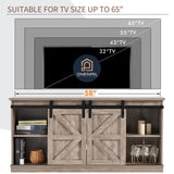 Farmhouse TV Stand for 65 Inch TVs, Modern Rustic Entertainment Center