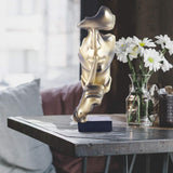 Thinker Statue, Silence is Gold Abstract Art Figurine, Modern Home