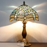 Tiffany Lamp Sea Blue Stained Glass Table Lamp 12X12X18 Inches