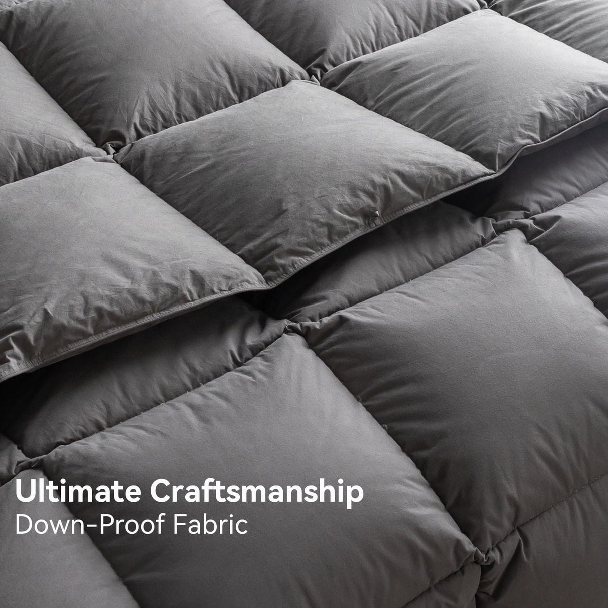Goose Feather Down Comforter King Size,Hotel Style Bedding Comforter,750+ Fill Power