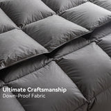 Goose Feather Down Comforter King Size,Hotel Style Bedding Comforter,750+ Fill Power