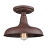 Lighting Vintage Retro Rustic Metal Barn Semi Flush