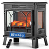 Electric Fireplace Stove with Visible Control Panel and Remote