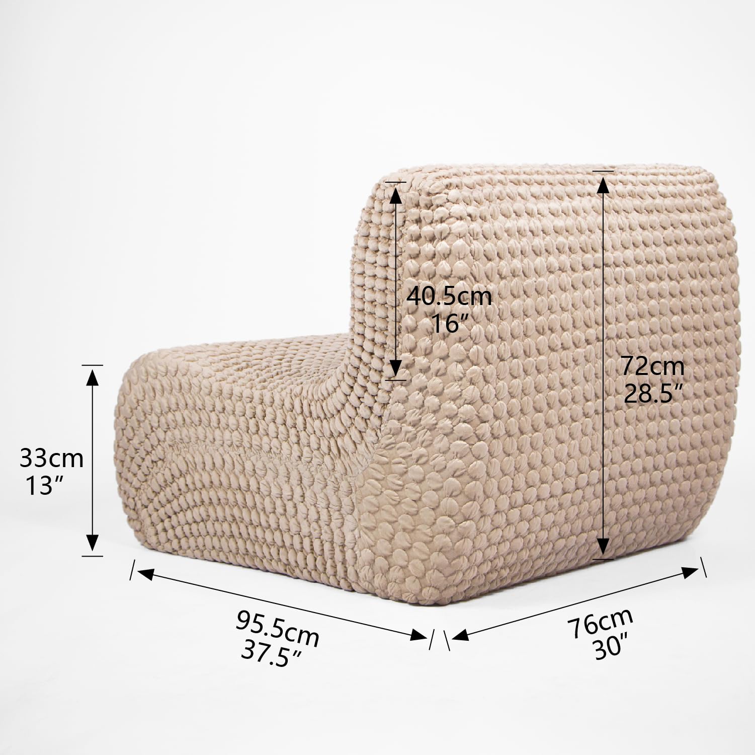 Single Seated Foam Sofa Armless Floor Sofa