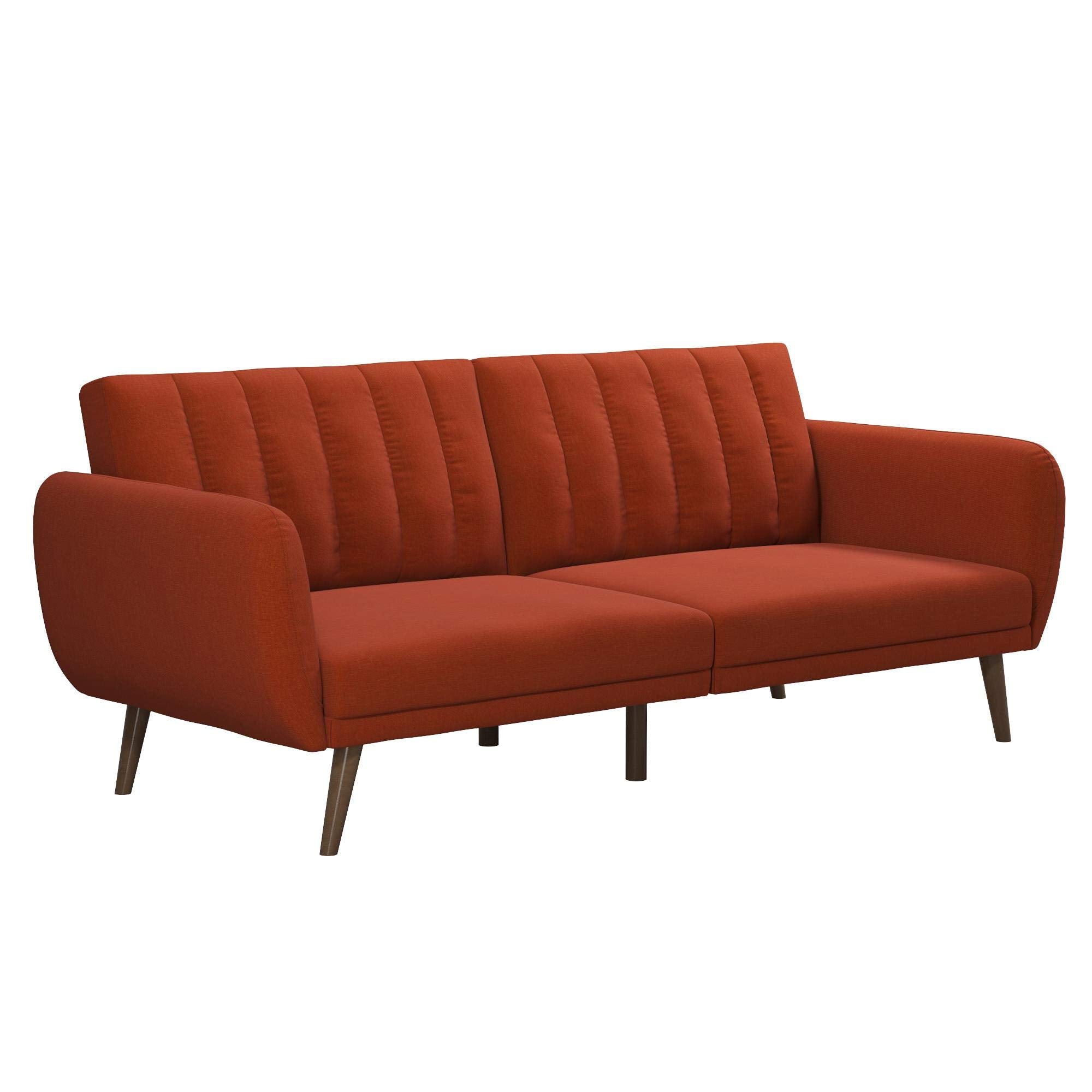 Brittany Linen Futon, Persimmon Orange, Model Number: 2115529N