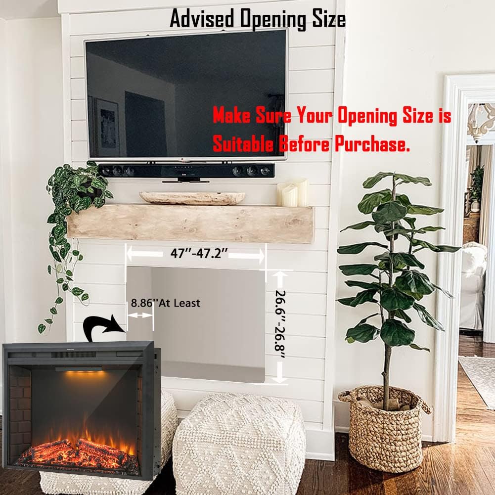 50'' Electric Fireplace Insert
