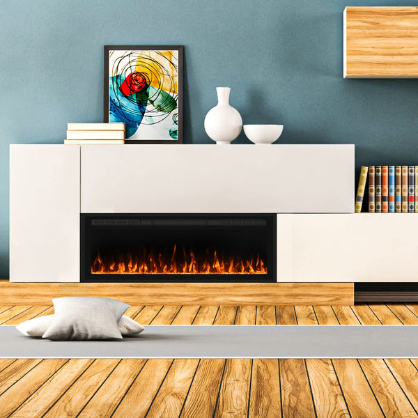 60" Electric Fireplace Inserts, Wall Mounted or Recessed Inserts