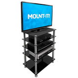 Tempered Glass AV Component Media Stand, Audio Tower and Media Center