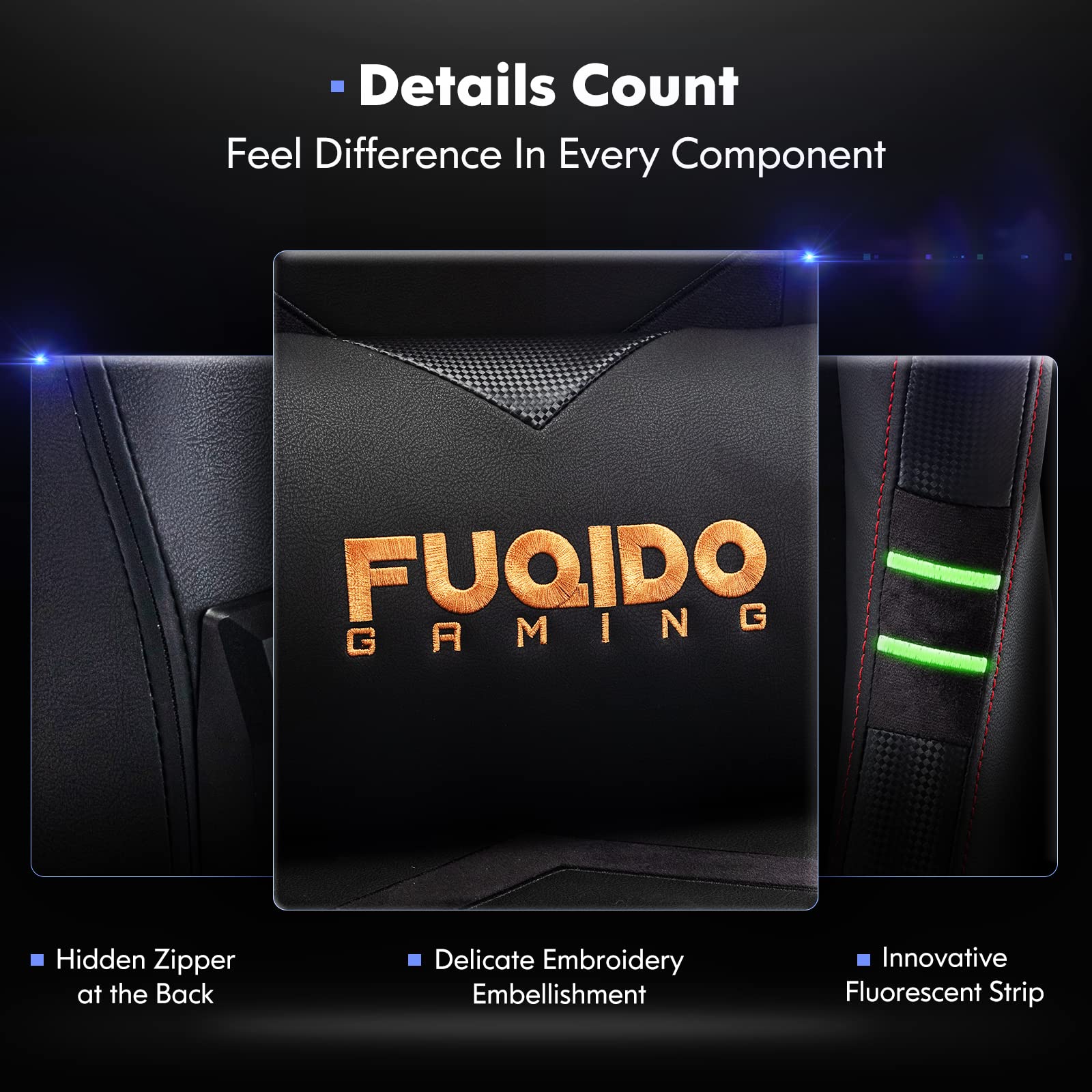 Big and Tall Gaming Chair 350lbs-Racing Computer Gamer Chair, Ergonomic Office PC Chair with Wide Seat