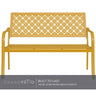 Garden Bench, Outdoor Benches with Anti-Rust Steel Metal Frame, Patio Seating