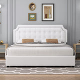 King Size Bed Frame with 4 Drawers, Upholstered Platform Storage Bed