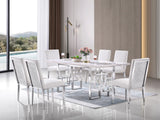 Dining Chairs,Upholstered Dining Chairs and Back Metallic Geometric Design