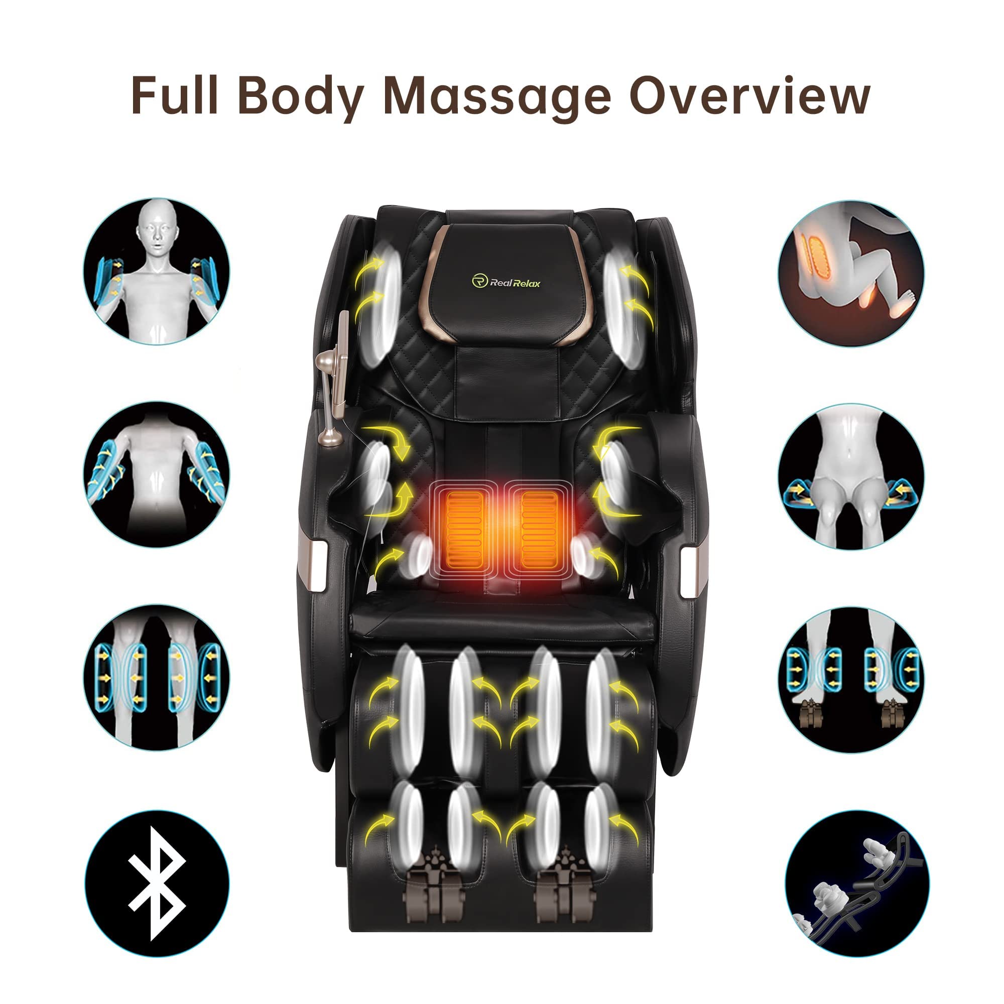 CoreRelief S-Track Massage Chair – Zero Gravity, Full-Body Airbags & Heat