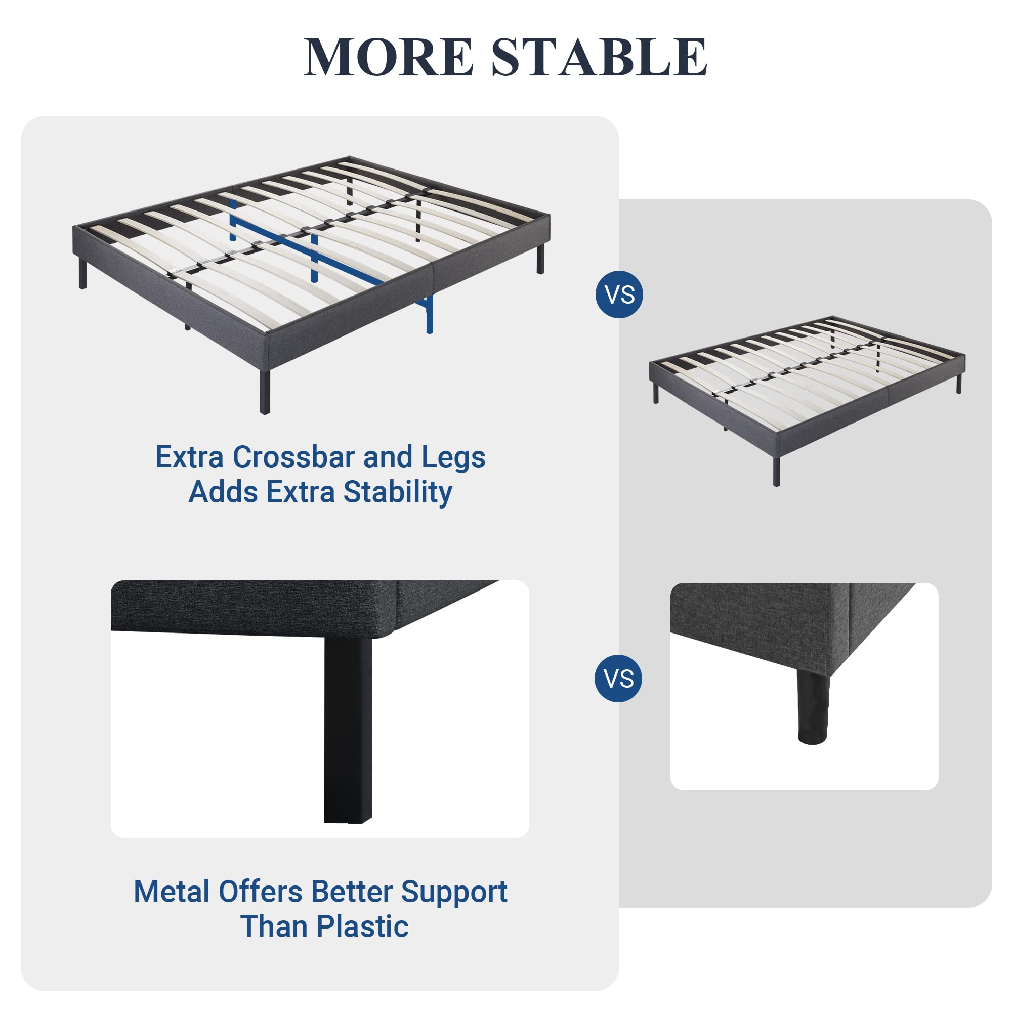 King Size Bed Frame/Upholstered Platform Bed Frame