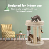 4in1 Small Cat Tree,Scratching Post with Tower Soft Cat Bed