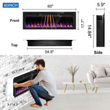 60" Electric Fireplac