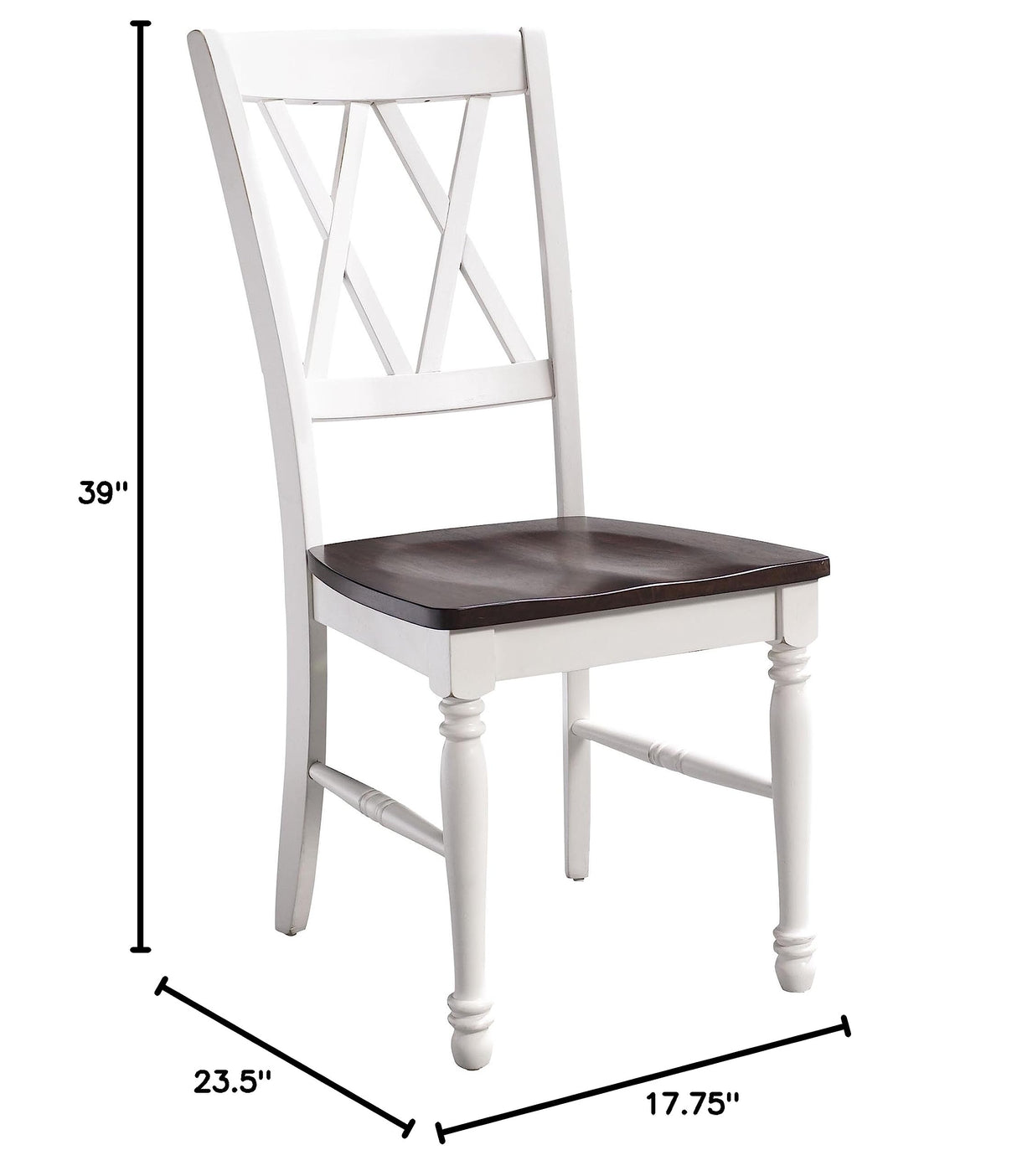 Shelby Dining Chairs (Set of 2), Distressed White