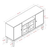 60" Modern Solid Wood Sideboard Buffet Table