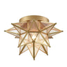 Brass Moravian Star Light Flush Mount Celing Lights