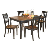 Owingsville Rustic Farmhouse Dining Room Table, Black & Brown