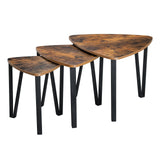 Industrial Nesting Coffee Table, Set of 3 End Tables for LivingRoom