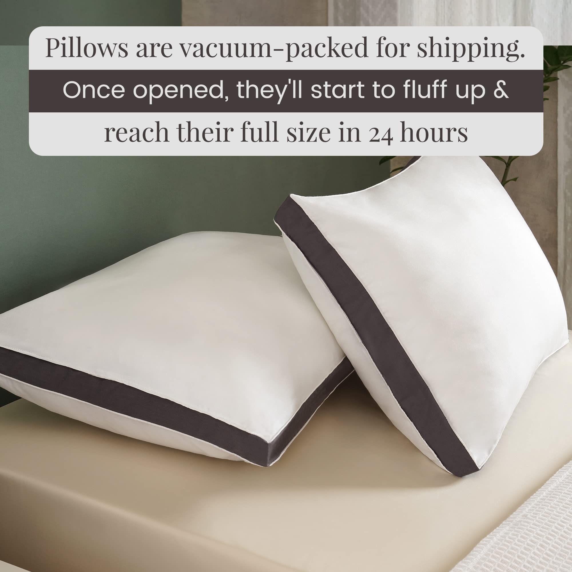 Cooling Pillow For Sleeping, Bed Pillows Standard Size Set