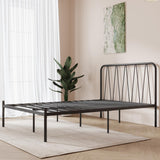 Full Size Bed Frame, 14 Inch Metal Platform Bed Frame with Headboard, Heavy Duty Metal