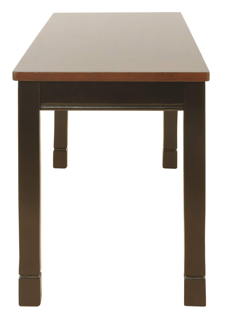 Owingsville Modern Farmhouse Dining Room Bench, Black and Brown