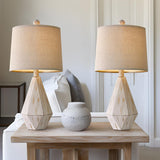 Rustic Table Lamp Set of 2 for Bedroom Living Room Vintage