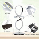 Modern Table Lamp, LED Spiral Lamp, Stepless Dimmable Bedside Lamp