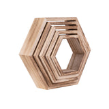 Hexagon Floating Shelves Set of 5, Honeycomb Shelves Wall Mounted Storage Wall Shelf